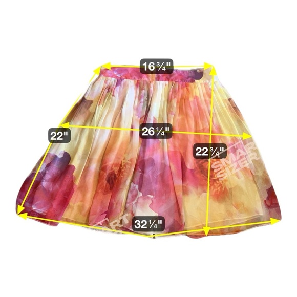 Liz Claiborne Petite Floral Skirt | Size 12P | Lined | Multicolor - Picture 7 of 7